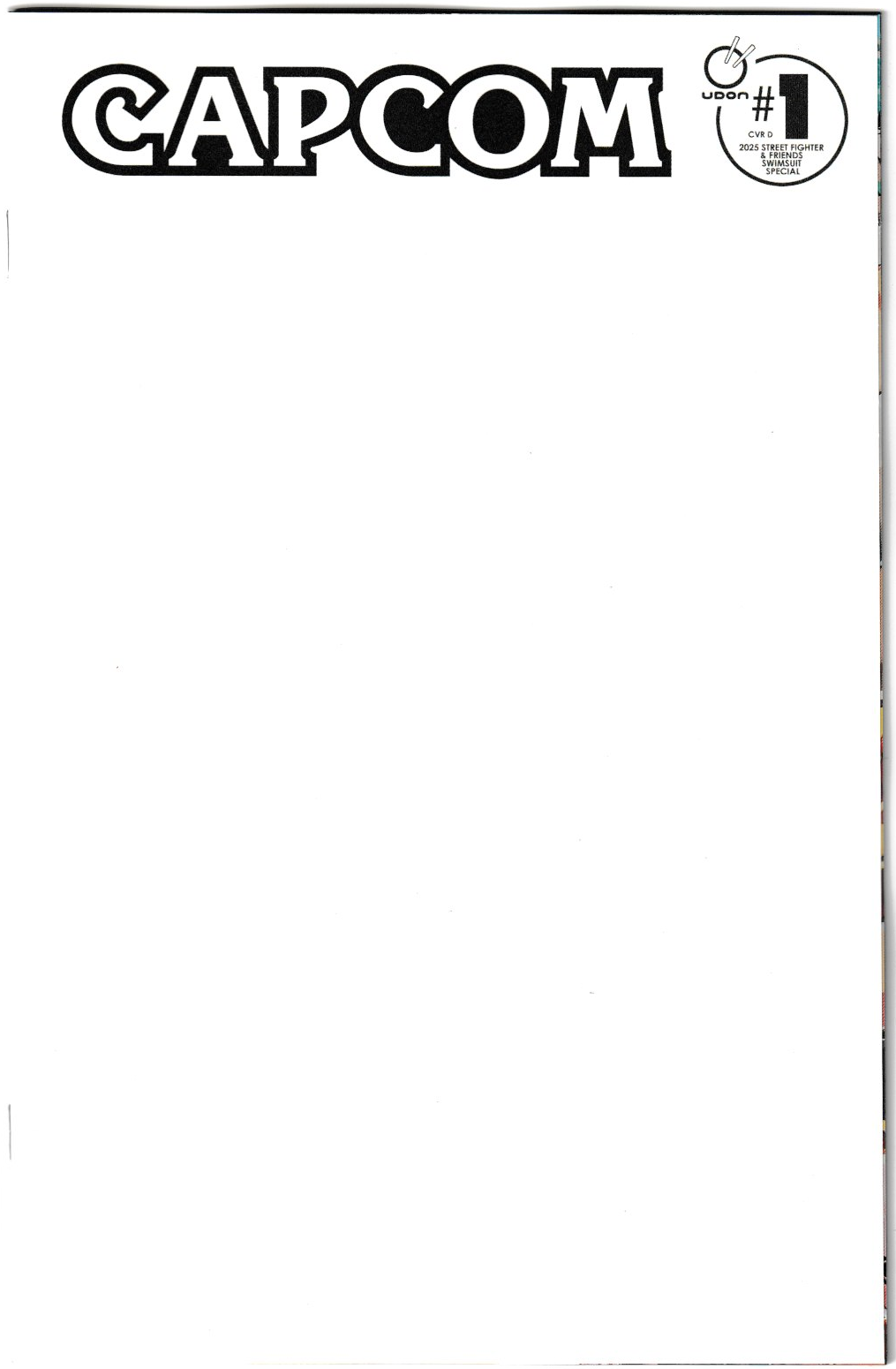 2025 Street Fighter & Friends Swimsuit Special #1 Cover D Blank Sketch Cover