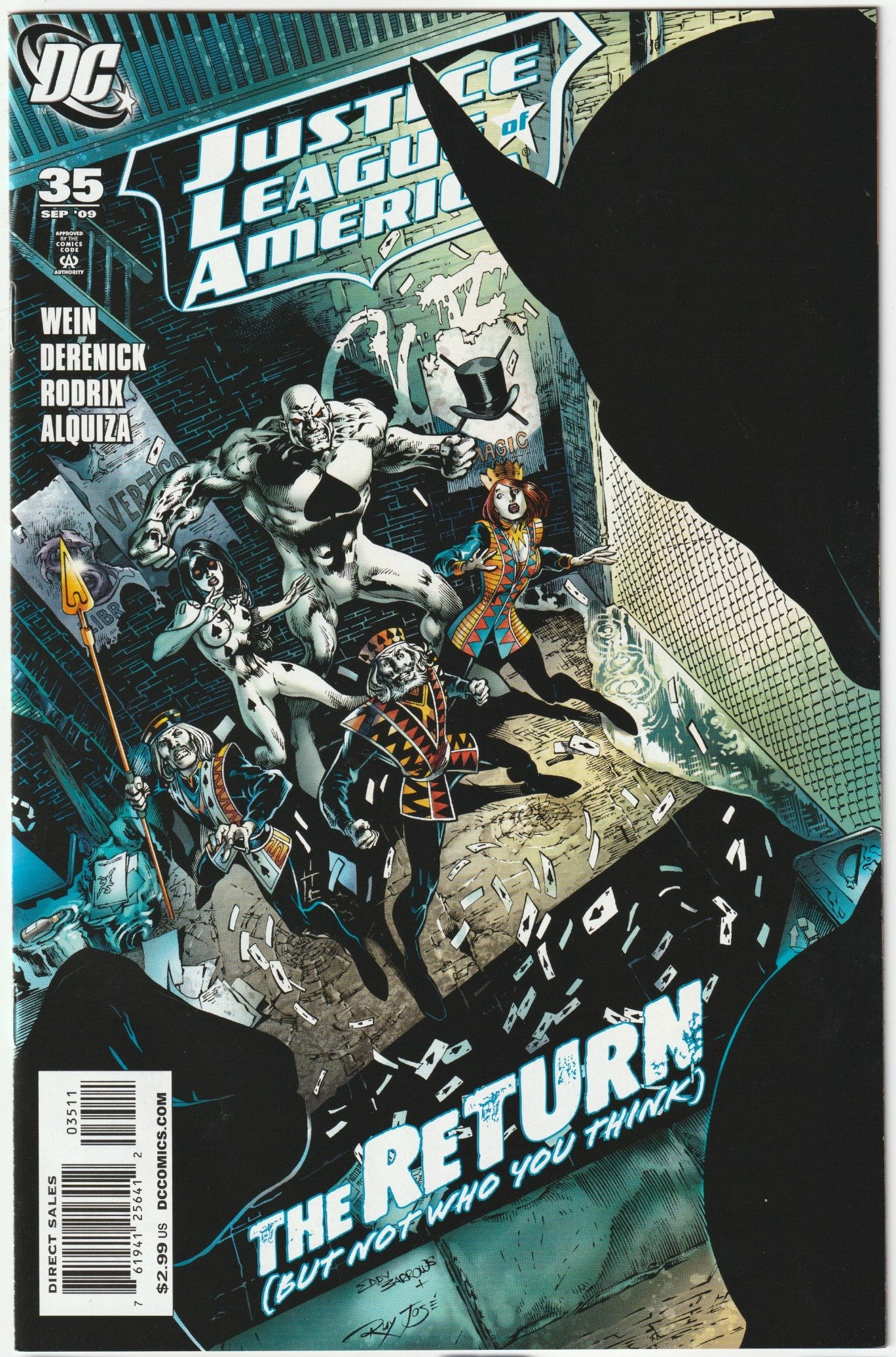 Justice League of America (2006) #35
Rise from chaos in Justice League of America (2006) #35, a collector’s gem brimming with investment allure! Released in July 2009, this issue sees the League rebuilding after “Final Crisis,” with McDuffie and Benes crafting a tale of renewal.
Investment Potential & Market Value Highlights: Recovery JLA #35 rides a $17.69 billion market (2025). Mid-grade copies fetch $12-$22, slabs $40-$65+. Its post-event focus offers sleeper potential, with upside as 2006 run acclaim gr