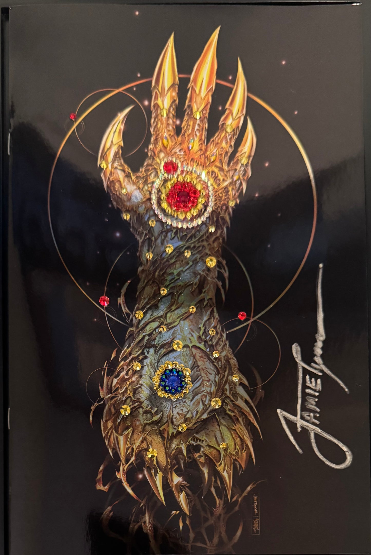 1 of 1 - Swarovski Crystals Witchblade #3 (2024) NYCC Foil Variant - Signed by Jamie Tyndall with Matching Metal CoA