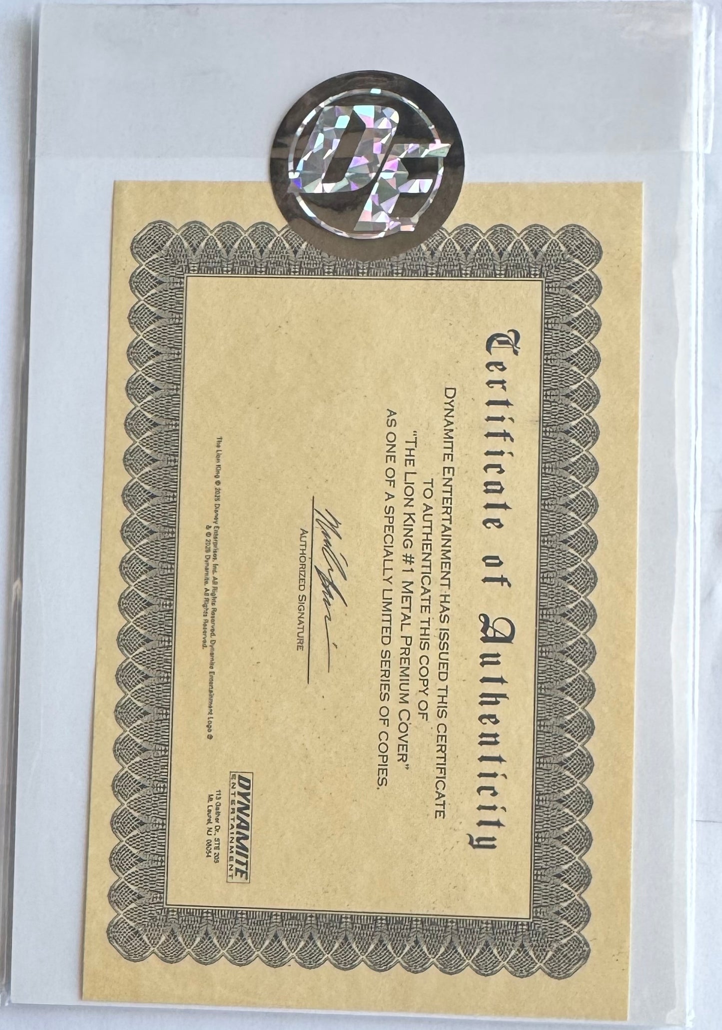 LION KING #1 CVR F EDWIN GALMON METAL VIRGIN VAR