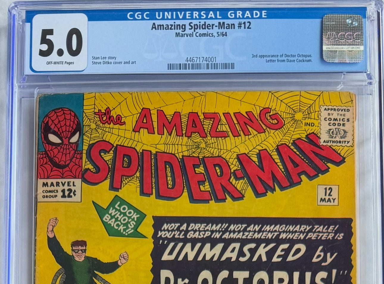 Amazing Spider-Man #12 (CGC 5.0) – Iconic Cover & Key Doctor Octopus Issue