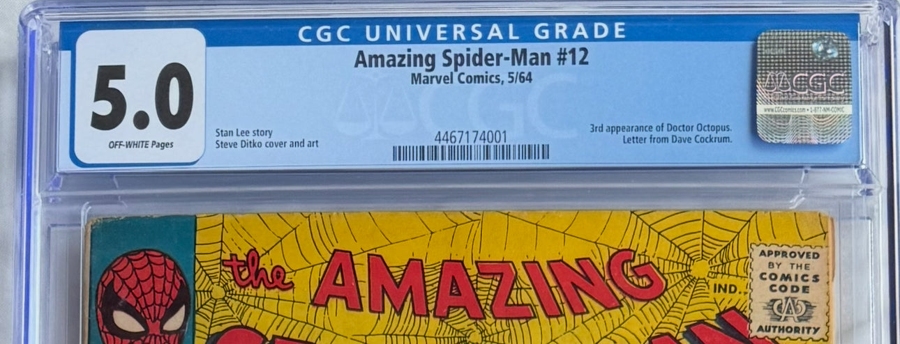 Amazing Spider-Man #12 (CGC 5.0) – Iconic Cover & Key Doctor Octopus Issue
