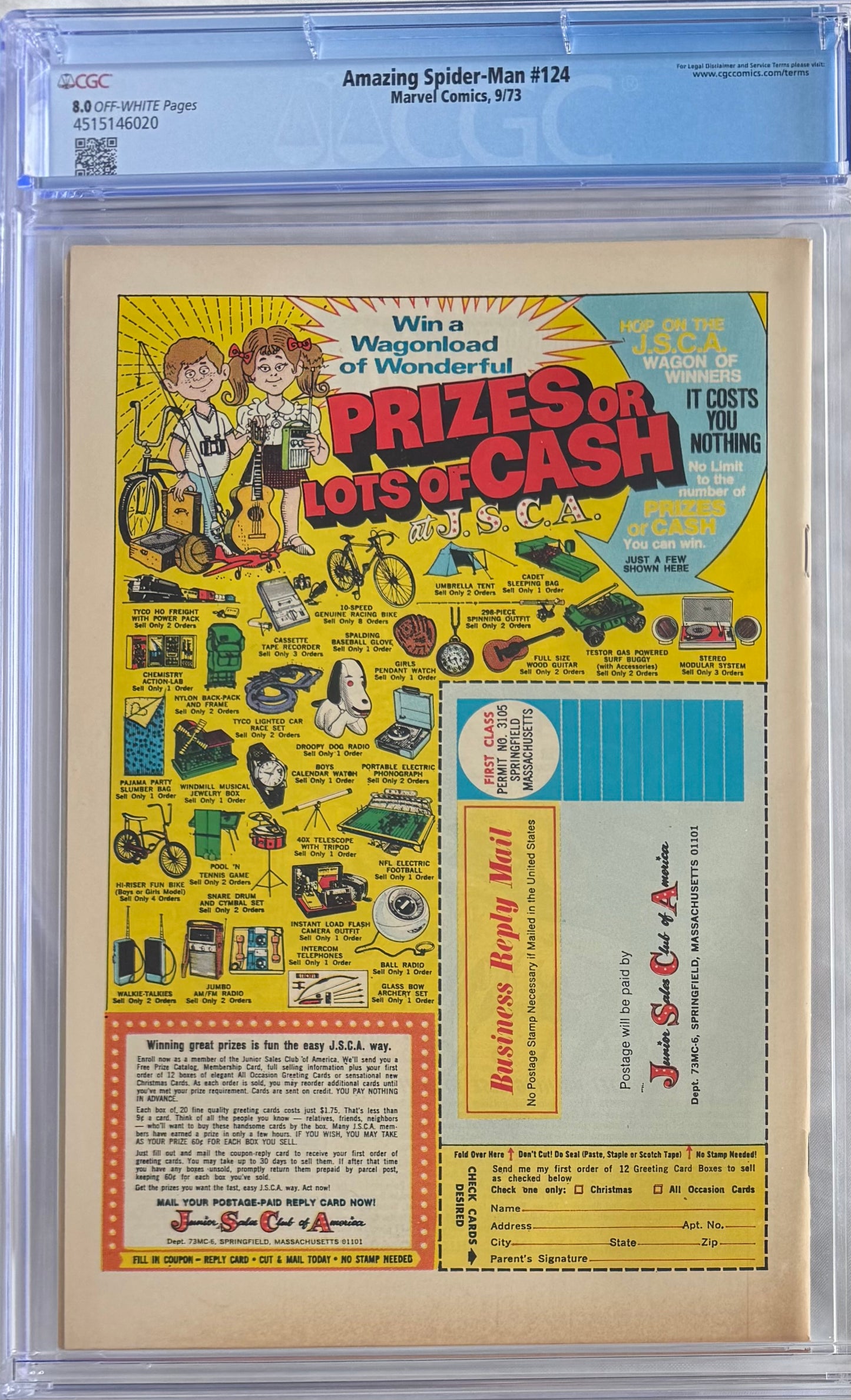 V.I.P. C Bundle – VegasComics.com Exclusive! - $3,245 Value! 500 Blind Bags + Amazing Spider-Man #124 (CGC 8.0) – First Man-Wolf Appearance