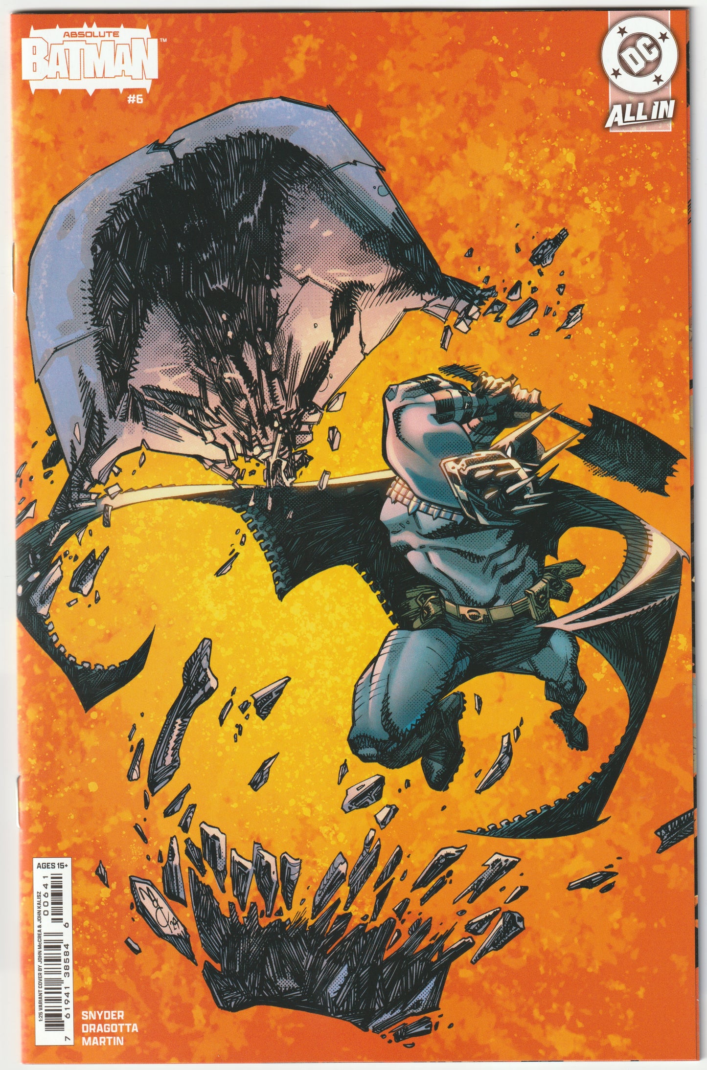 Absolute Batman #6 (2025) McCrea Kalisz 1:25 Incentive Variant Cover (NM/NM+)