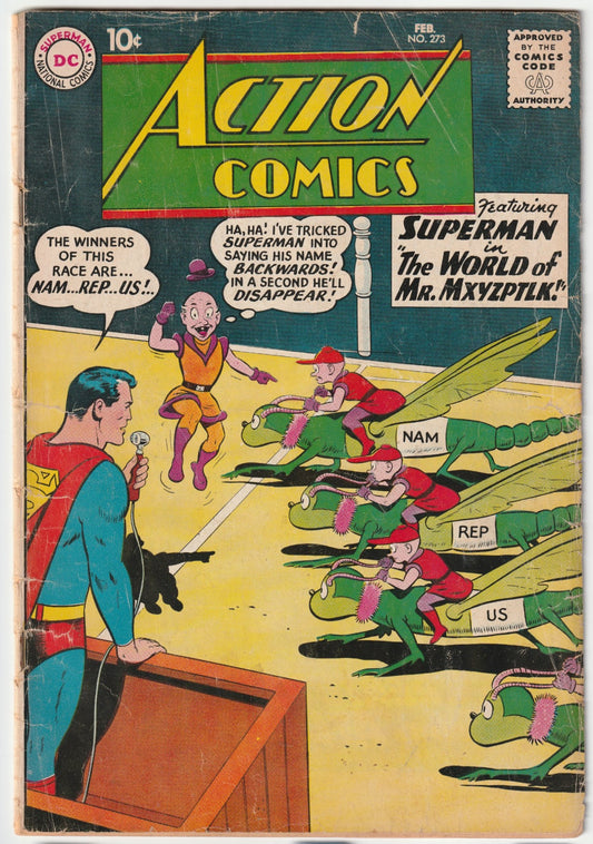 Action Comics #273  "The World of Mr. Mxyzptlk" and Supergirl in "The Supergirl of Two Worlds!"