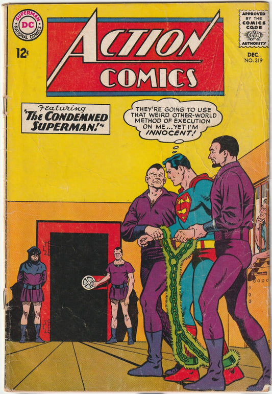 Action Comics #319 Superman: "The Condemned Superman" & Supergirl: "The Super-Cheat!" (GD+) Final Appearance of Donna Storm