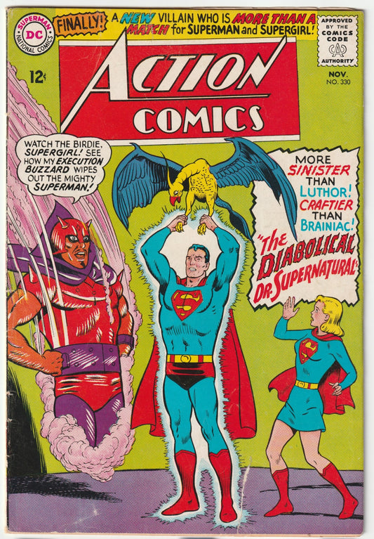 Action Comics #330 Superman: "The Strange 'S' Spell on Superman" & Supergirl: "Supergirl's Duel with Dr. Supernatural" (GD/VG)