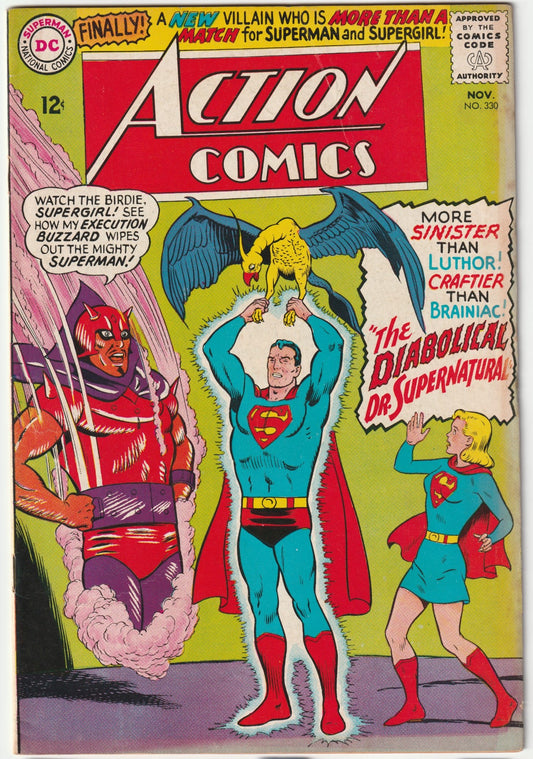 Action Comics #330 Superman: "The Strange 'S' Spell on Superman" & Supergirl: "Supergirl's Duel with Dr. Supernatural" (FN/FN-)