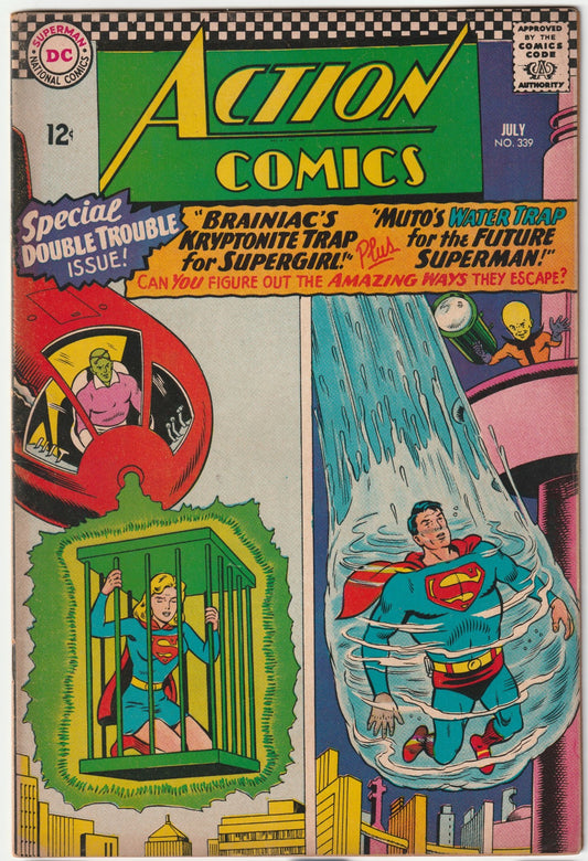 Action Comics #339 "Muto versus the Man of Tomorrow!" & "Brainiac's Blitz!" (VG/VG+)