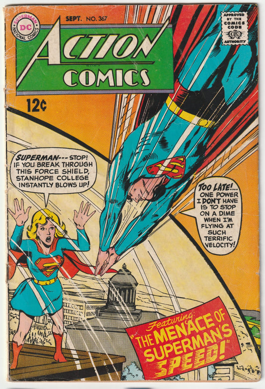 Action Comics #367 "Mysteries of the Superman Awards!" & "The Evil of Alpha and Beta" (GD/VG)