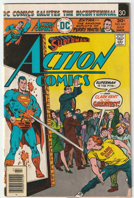 Action Comics #461 "Kill Me Or Leave Me!" & Perry White: "The Toughest Newsboy In Town!" (Newsstand- VG/VG+)