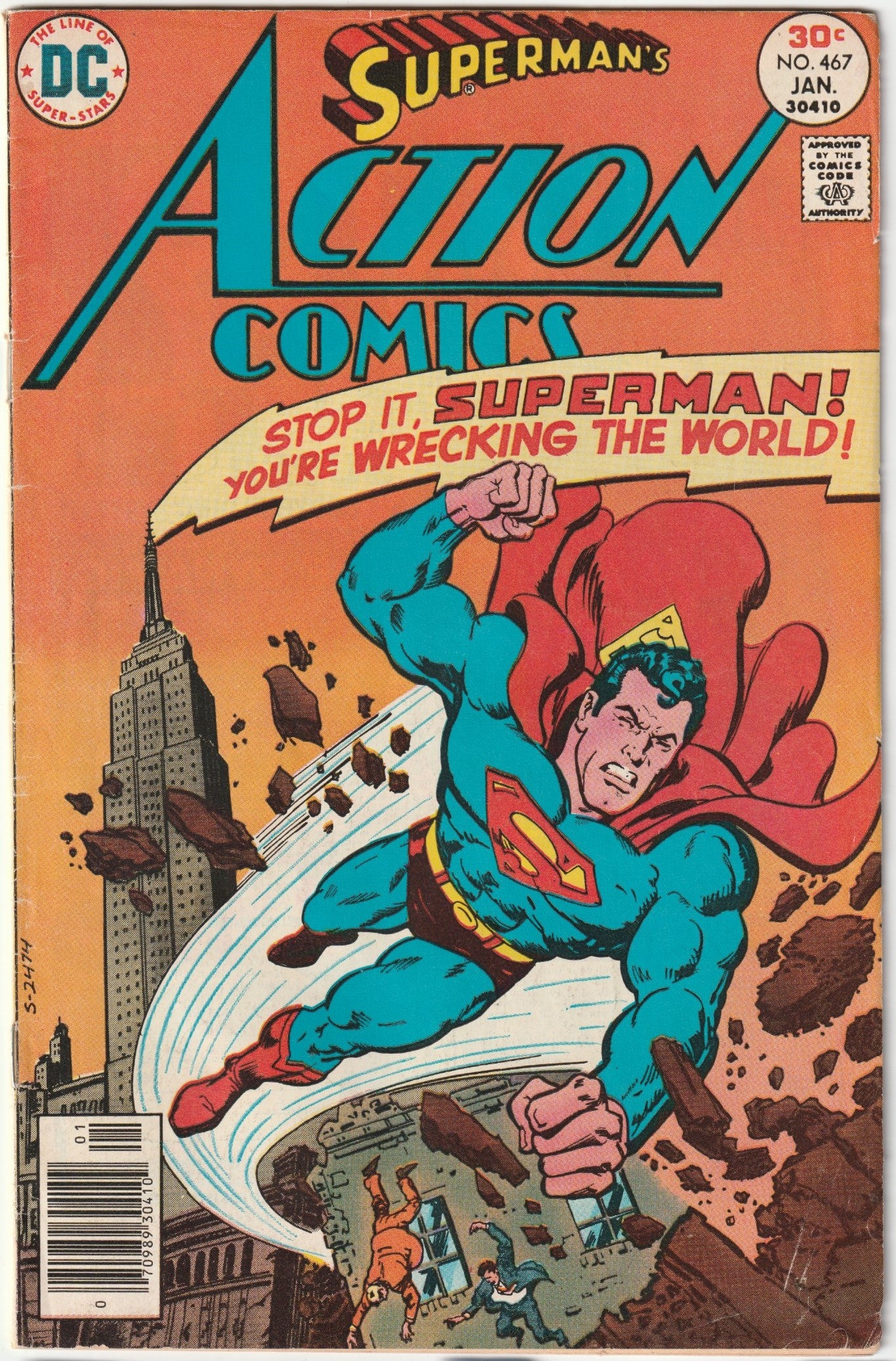 Action Comics #467 "Stop It, Superman, You're Wrecking The World!" & "A Superman's Best Friend Is His Superdog" (Newsstand- FN/FN+)