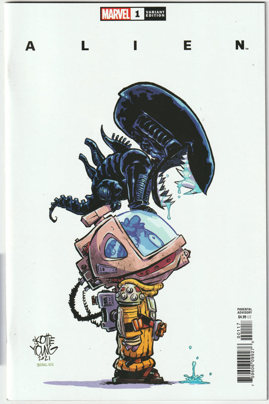 Aliens #1 Skottie Young Variant Cover (Marvel Comics, 2021) (NM/NM+)