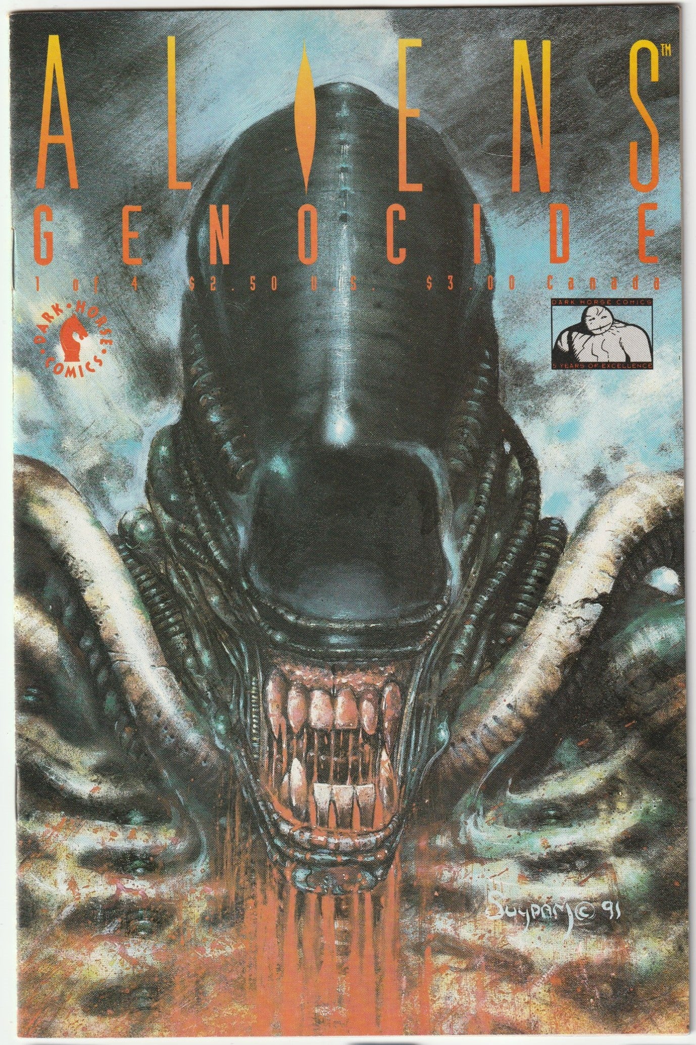 Aliens: Genocide #1 (Dark Horse Comics, 1991) (VF/NM-)