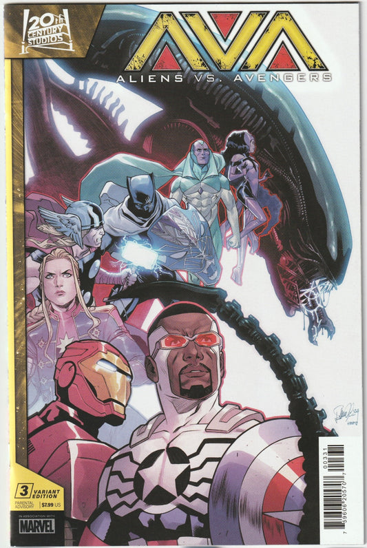 Aliens vs. Avengers #3 Elena Casagrande Variant Cover (Marvel Comics, 2025) (NM/NM+)