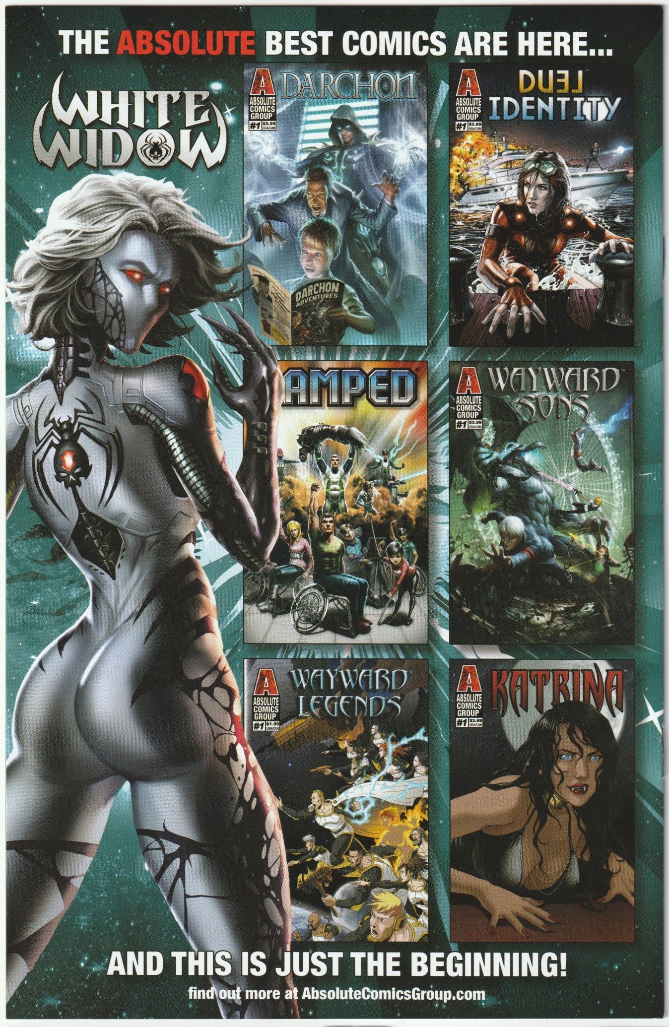 Amped #1 White Widow Variant Spot Holo-Foil Signed by Tyndall & Powell with COA