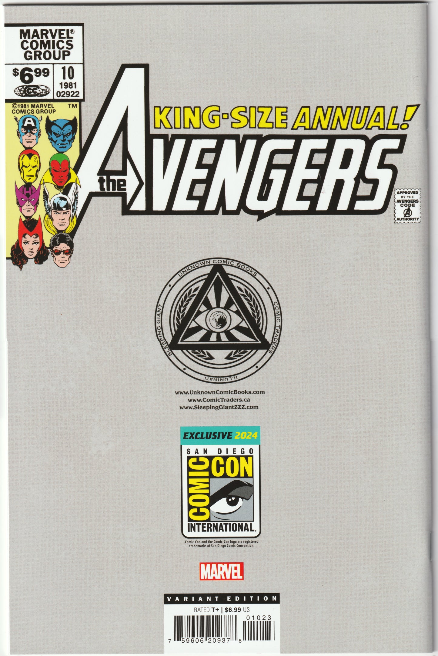 Avengers King-Size Annual #10 Facsimile Edition (Nate Szerdy Foil Virgin Cover) (NM/NM+)