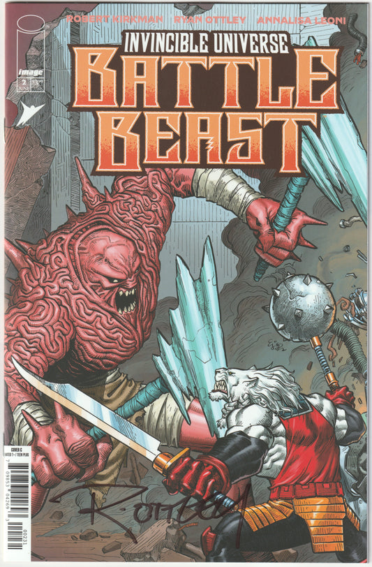 Invincible Universe: Battle Beast #2C – First Print, E.J. Su 1:10 Incentive Variant Cover, Signed by Ryan Ottley (NM/NM+)