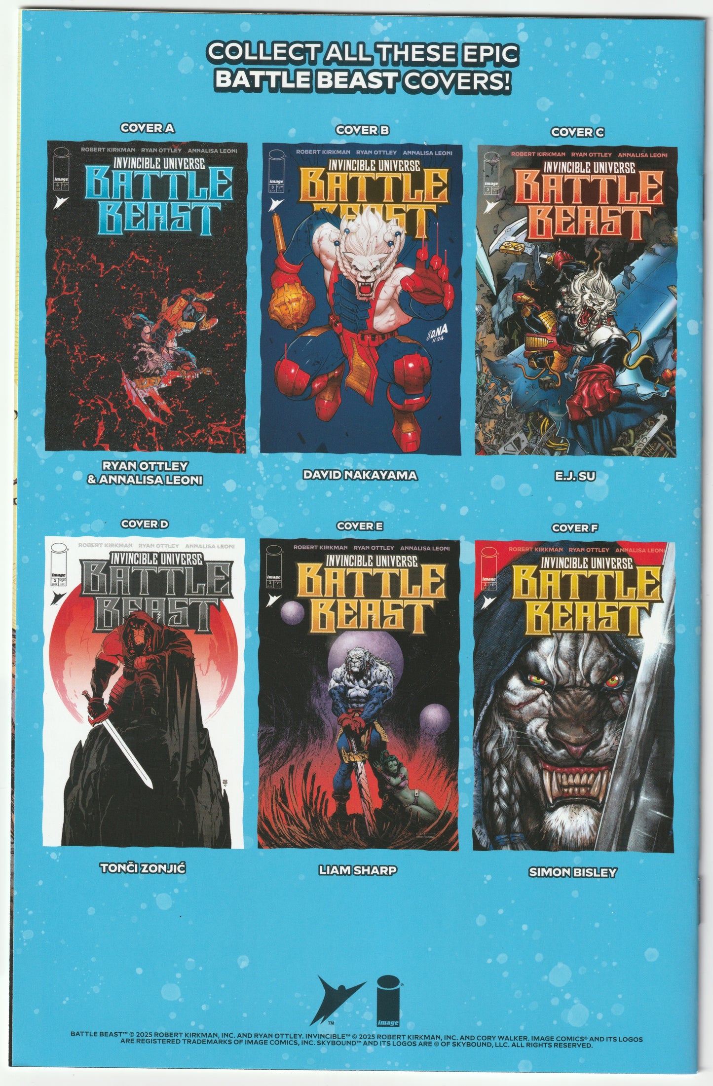 Invincible Universe: Battle Beast #3 Cover C 1st Print E.J. Su 1:10 Connecting Variant – Image Comics 2025 (NM/NM+)