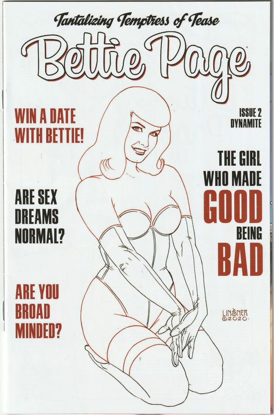 Bettie Page: Unbound #2 - Joseph Michael Linsner Cover Variant 1-in-35 Incentive