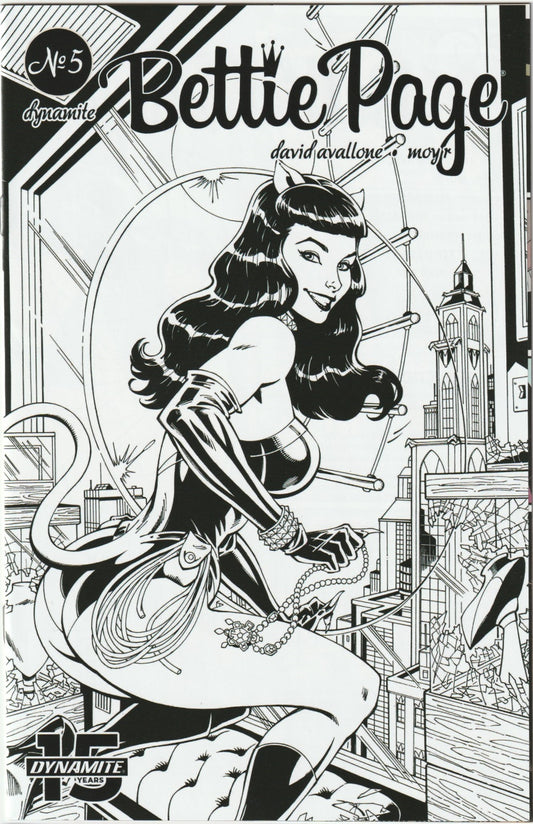 Bettie Page: Unbound #5 - John Royle Black & White Cover Variant 1-in-11 Incentive