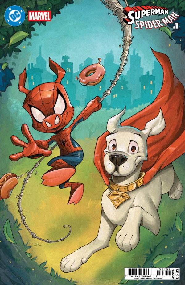 DC/Marvel: Superman/Spider-Man #1 (One-Shot) Card Stock Cover W Chrissie Zullo Krypto & Spider-Ham