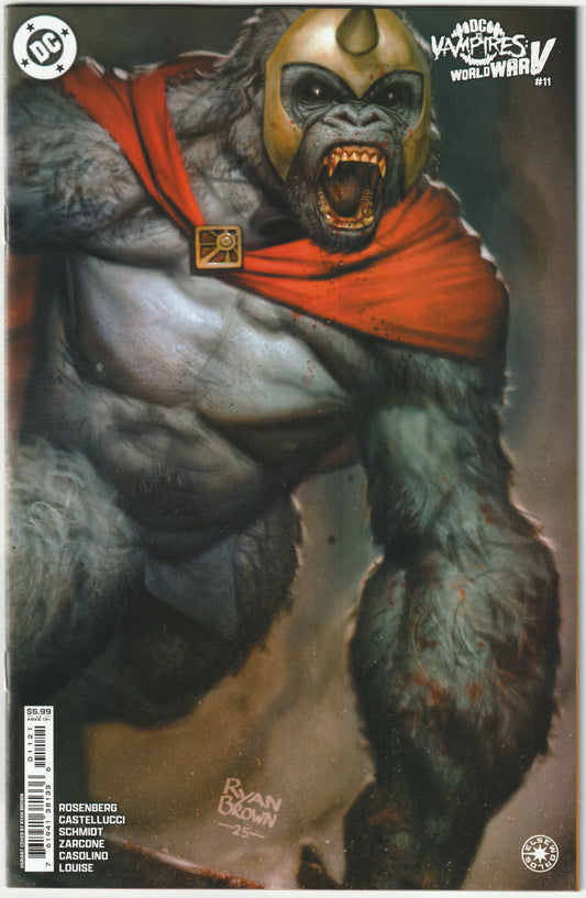 DC vs. Vampires: World War V #11 (1st Print, Ryan Brown Card Stock Variant, NM/NM+)