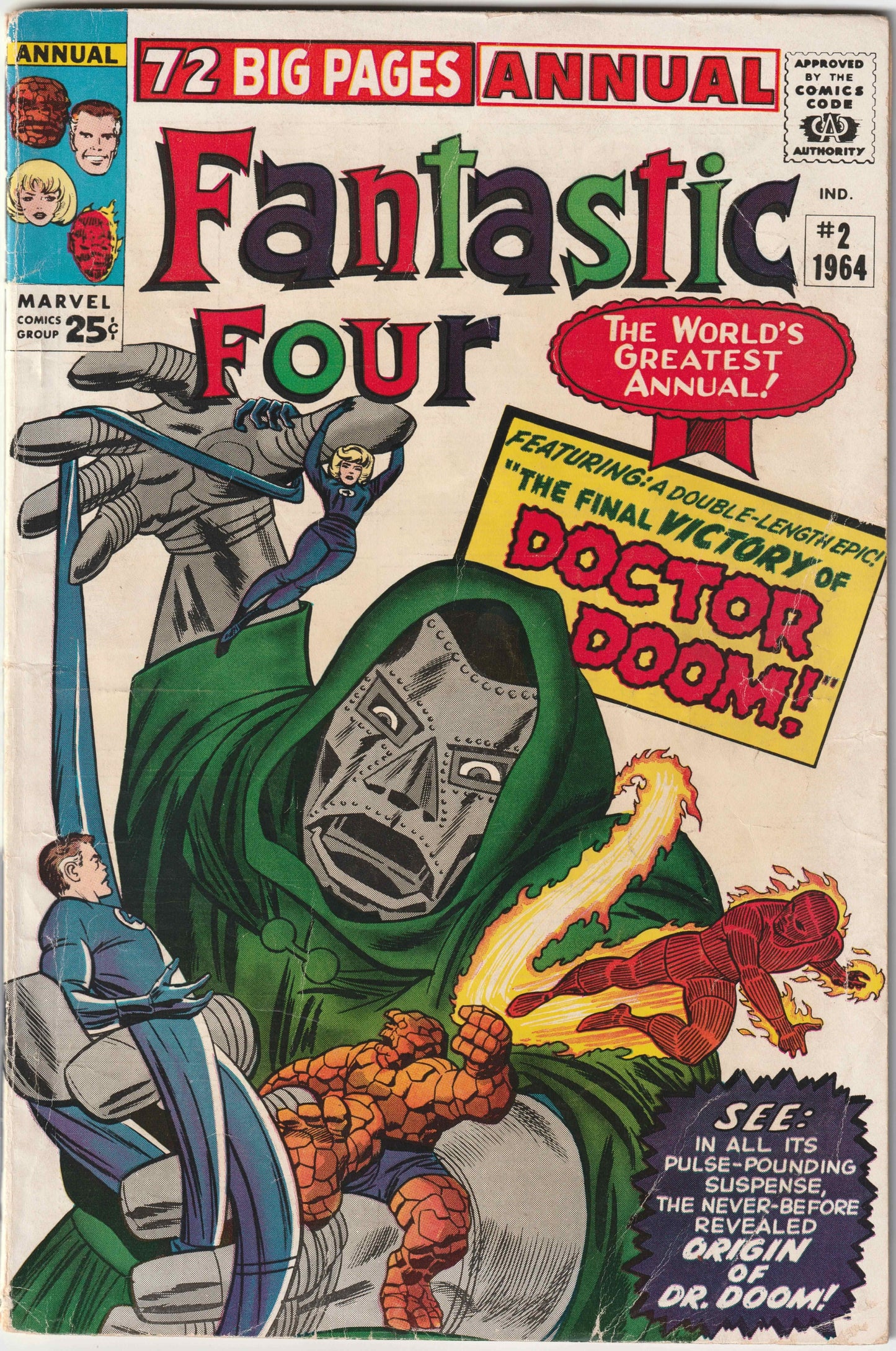 Fantastic Four Annual #2 "The Fantastic Origin of Doctor Doom" – Marvel Comics 1964 (FN/FN+)