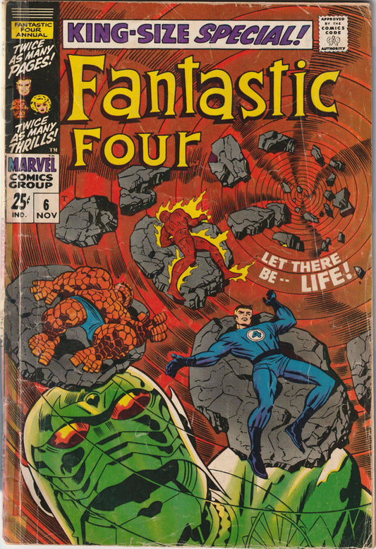 Fantastic Four Annual #6 "Let There Be Life!" – Marvel Comics 1968 (VG/FN) - Birth of Franklin Richards, 1st Annihilus (original print)