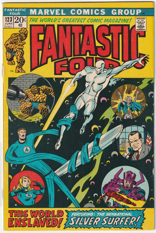 Fantastic Four Vol. #123 "This World Enslaved!" – Marvel Comics 1972 (FN/FN+)