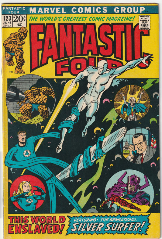 Fantastic Four #123 "This World Enslaved!" – Marvel Comics 1972 (FN/FN-)