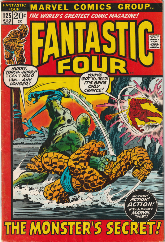 Fantastic Four #125 "The Monster's Secret!" (VG/FN-)