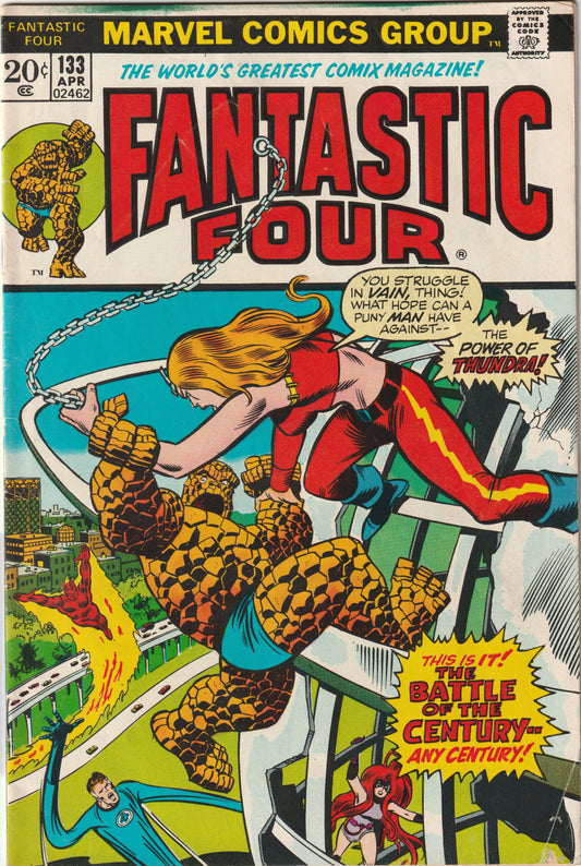 Fantastic Four #133 "Thundra at Dawn!" (FN/FN-)