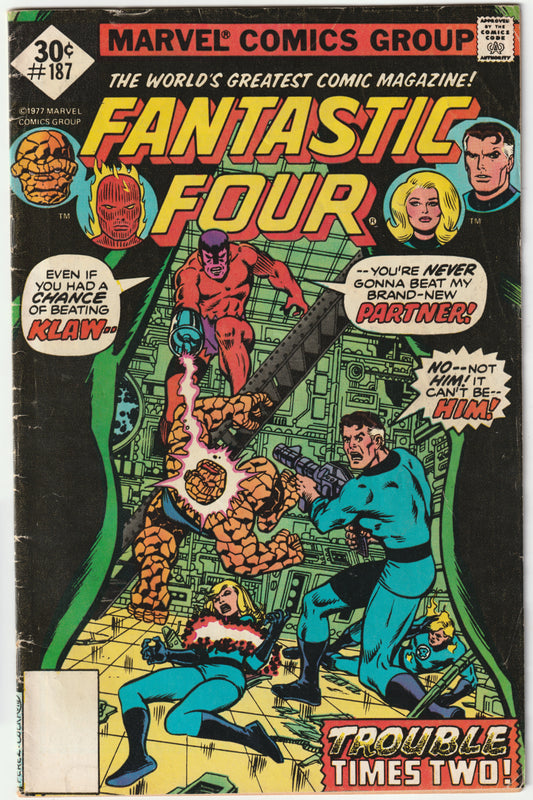 Fantastic Four #187 "Trouble Times Two" Direct Edition (VG+/FN-)