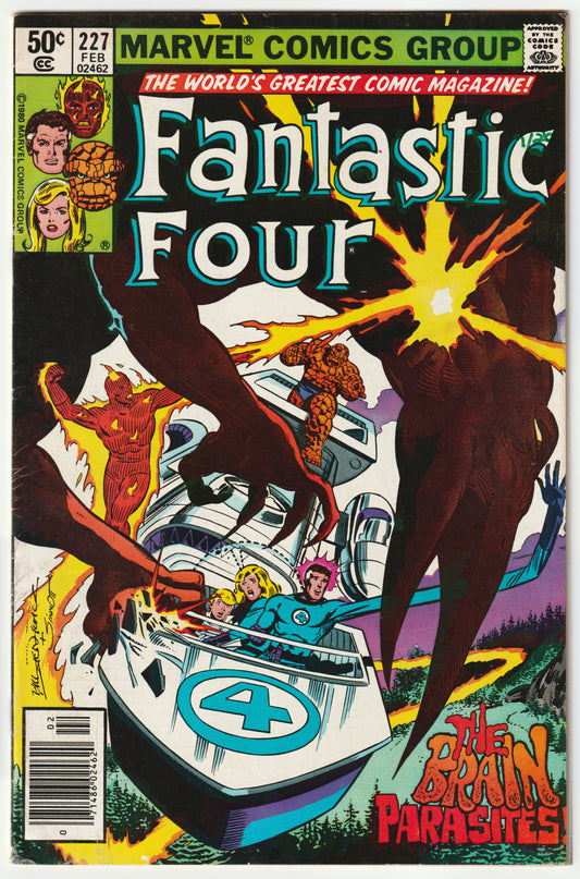 Fantastic Four #227 "The Brain Parasites!" Newsstand Edition (FN/FN+)