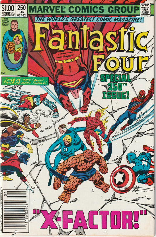Fantastic Four #250 "X-Factor" Newsstand Edition (VF/VF-)