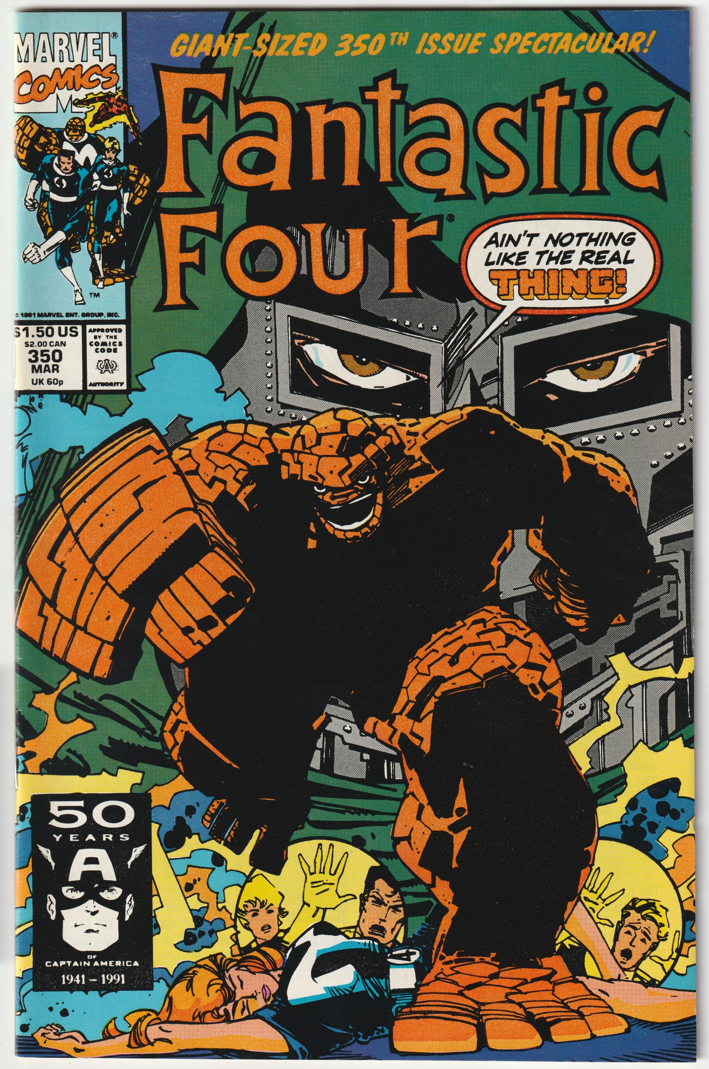 Fantastic Four #350 "The More Things Change...!" or "It's the Real Thing..." Direct Edition (FN/VF)