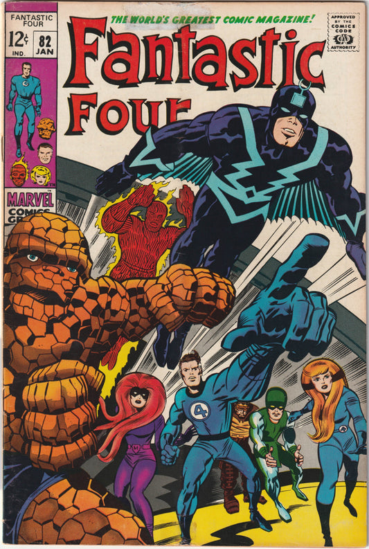 Fantastic Four #82 "The Mark of -- the Madman!" – Marvel Comics 1969 (FN/FN+)
