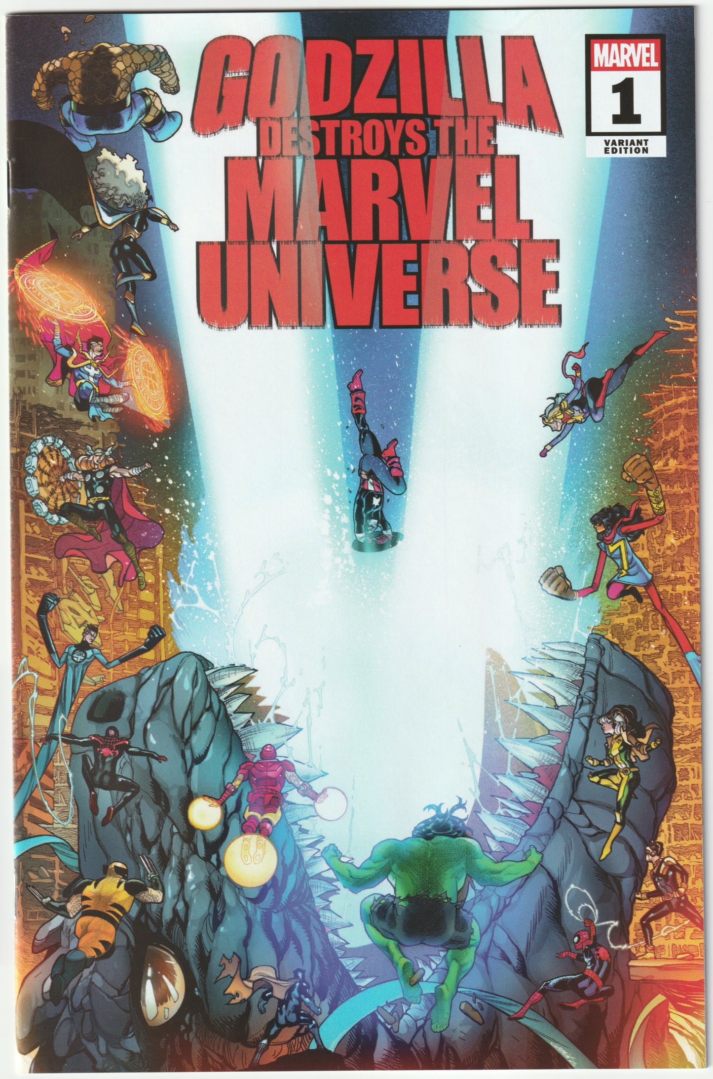 Godzilla Destroys the Marvel Universe #1 - 1st Print - Javier Garrón Variant – Marvel Comics 2025 (NM)