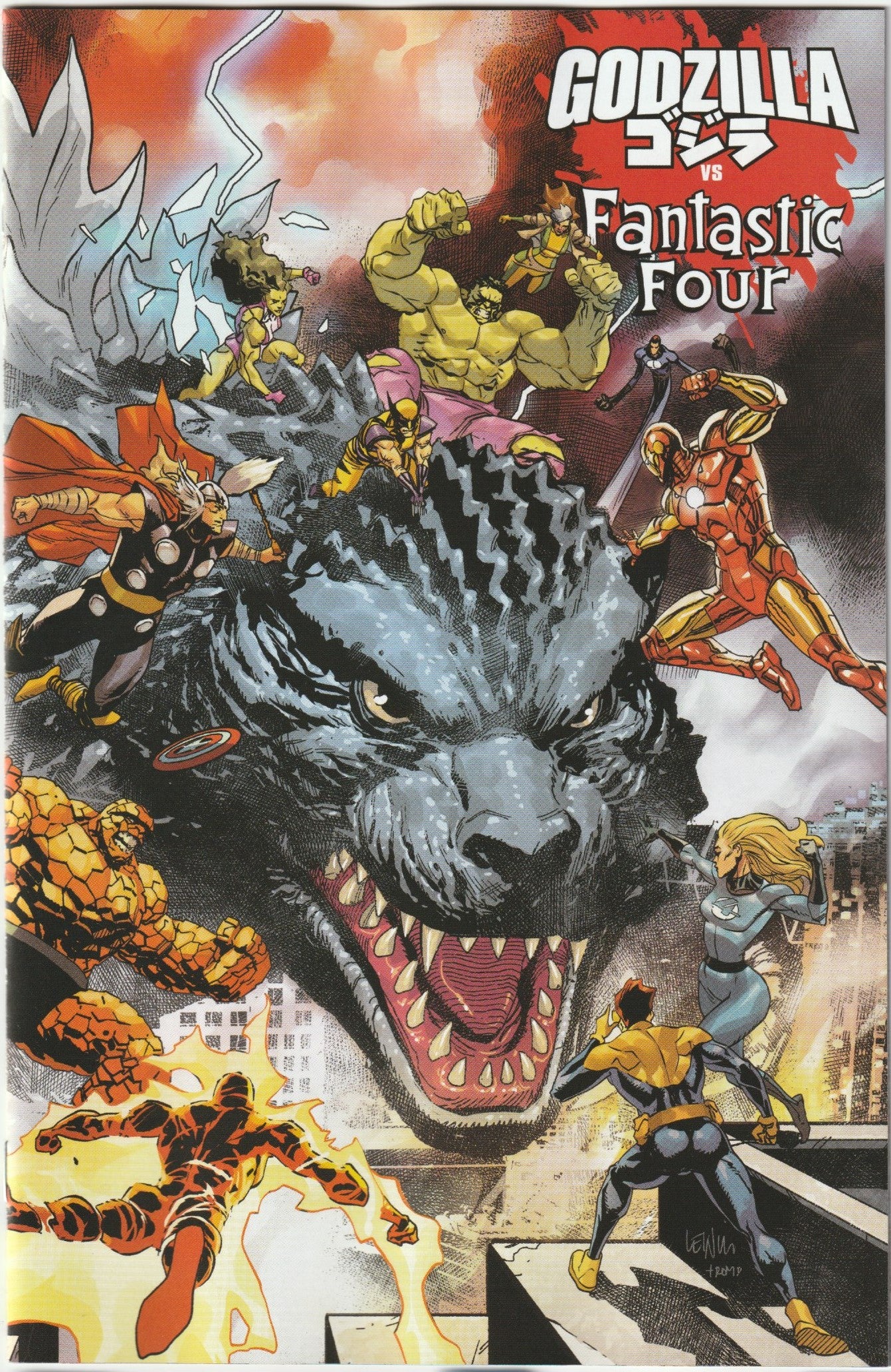 Godzilla vs. Fantastic Four #1 - 1st Print - Leinil Francis Yu Wraparound Cover – Marvel Comics 2025 (NM)