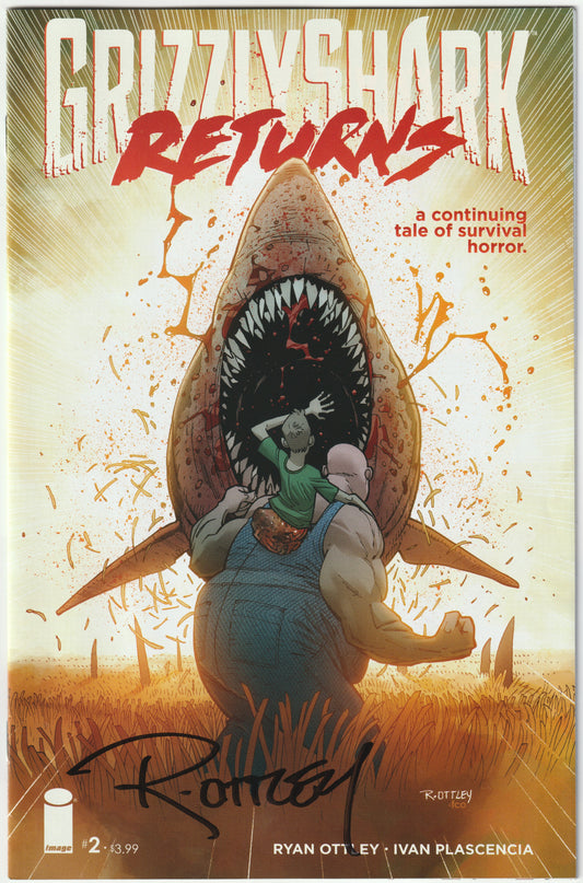 Grizzly Shark #2 (of 3) – "Grizzly Shark Returns" First Print, Signed by Ryan Ottley (VF)