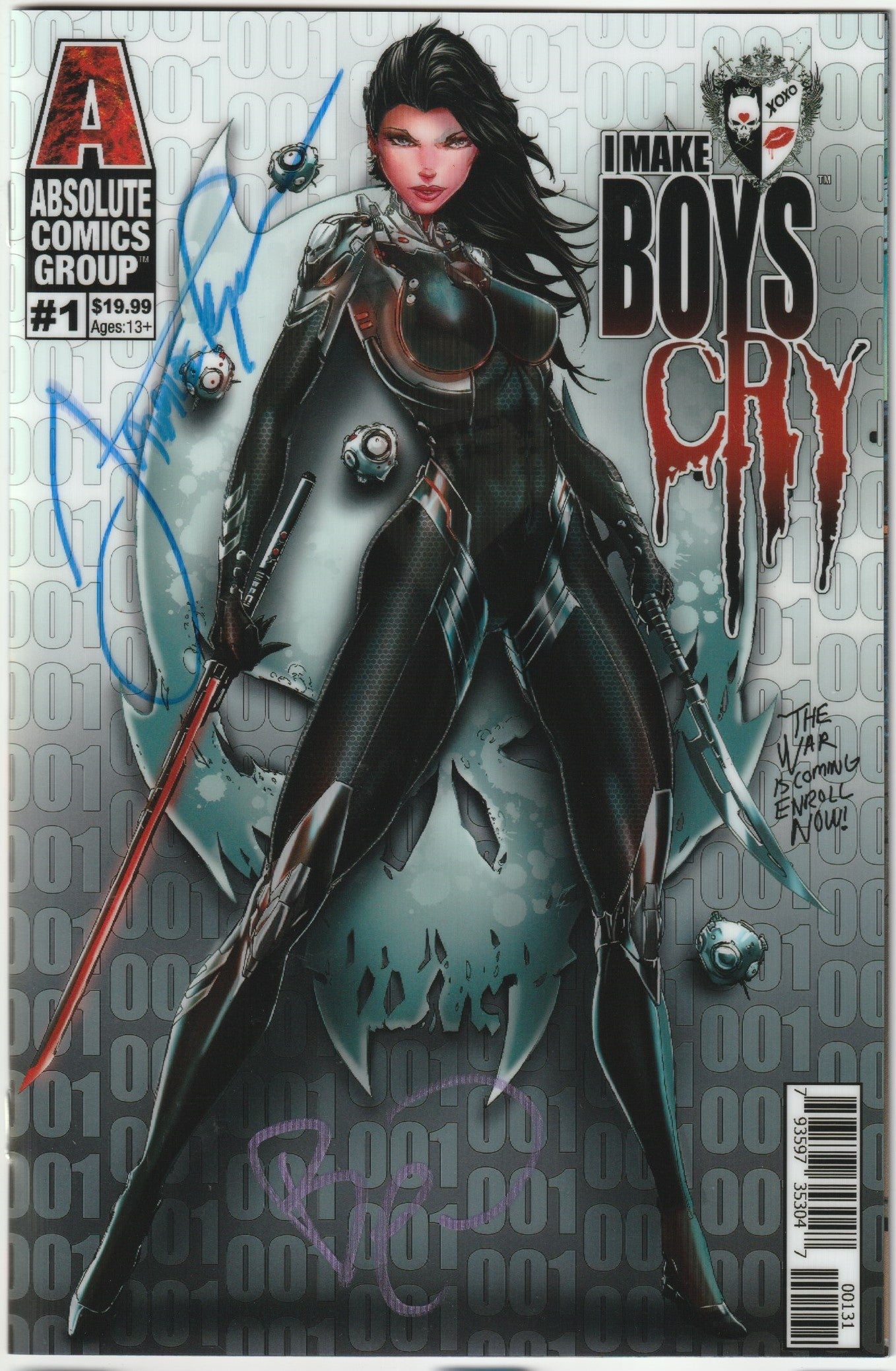 I Make Boys Cry #1 – Retail Lenticular Cover (2x Signed w/ COA) (Blue/Purple Sigs)