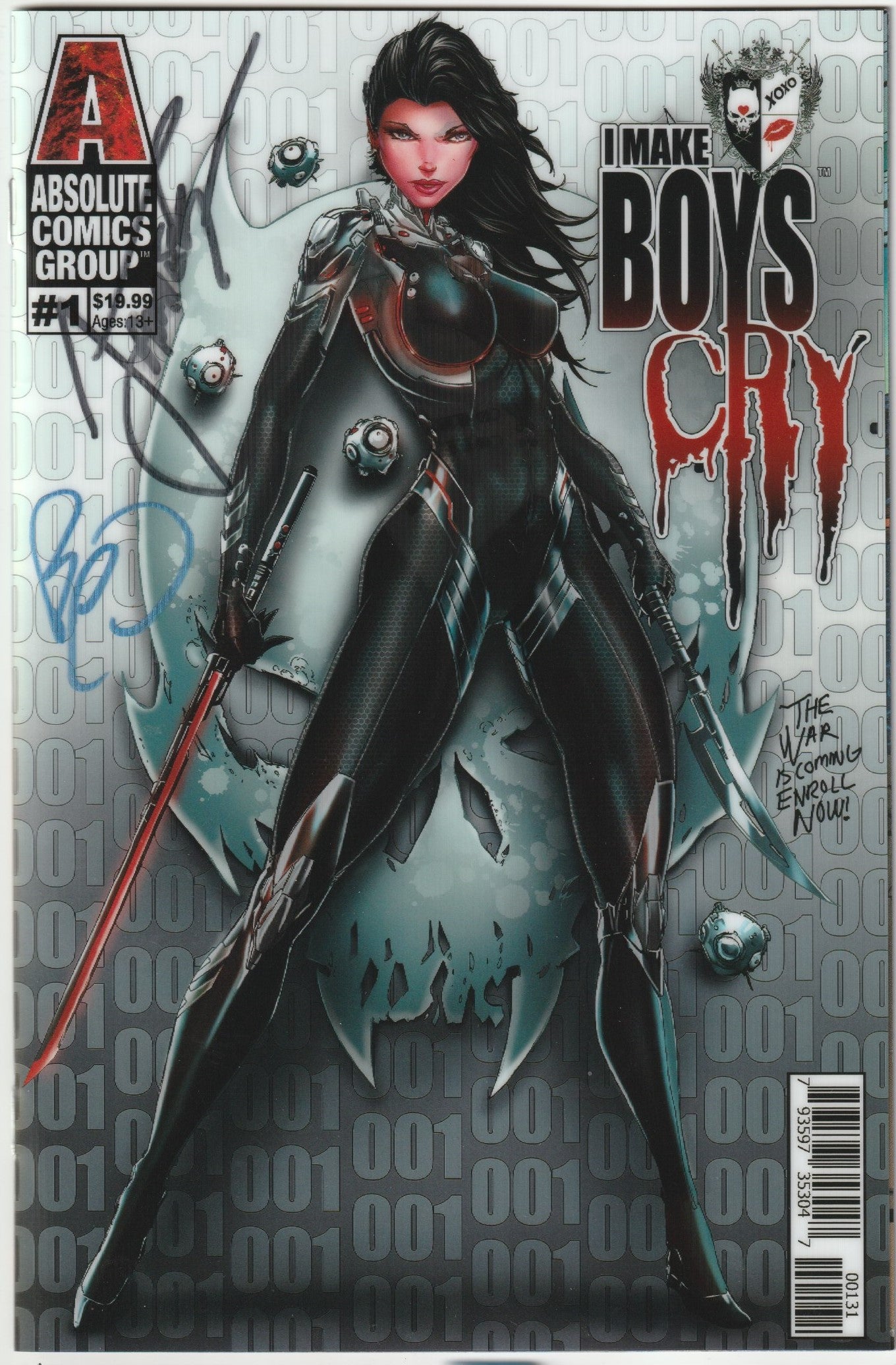 I Make Boys Cry #1 – Retail Lenticular Cover (2x Signed w/ COA) (Black and Blue Sigs)