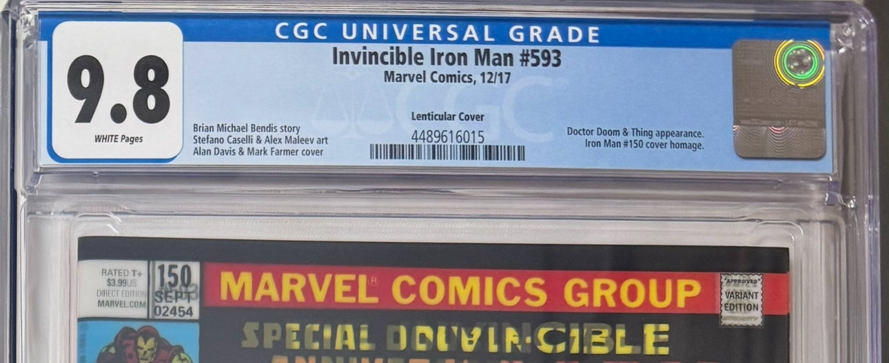 Invincible Iron Man #593 Lenticular Homage Cover (CGC 9.8, 2017)