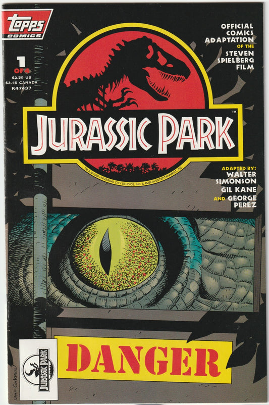 Jurassic Park #1  of 4 1993 Topps Comics Cockrum Cover Variant