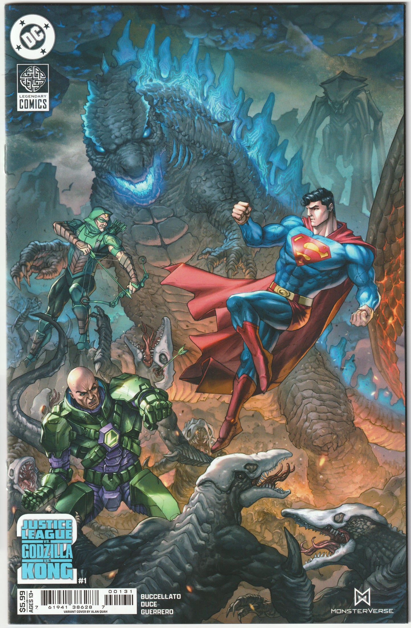 Justice League vs. Godzilla vs. Kong Vol. 2 #1 C (2025) – Alan Quah Variant Cover (NM/NM+)