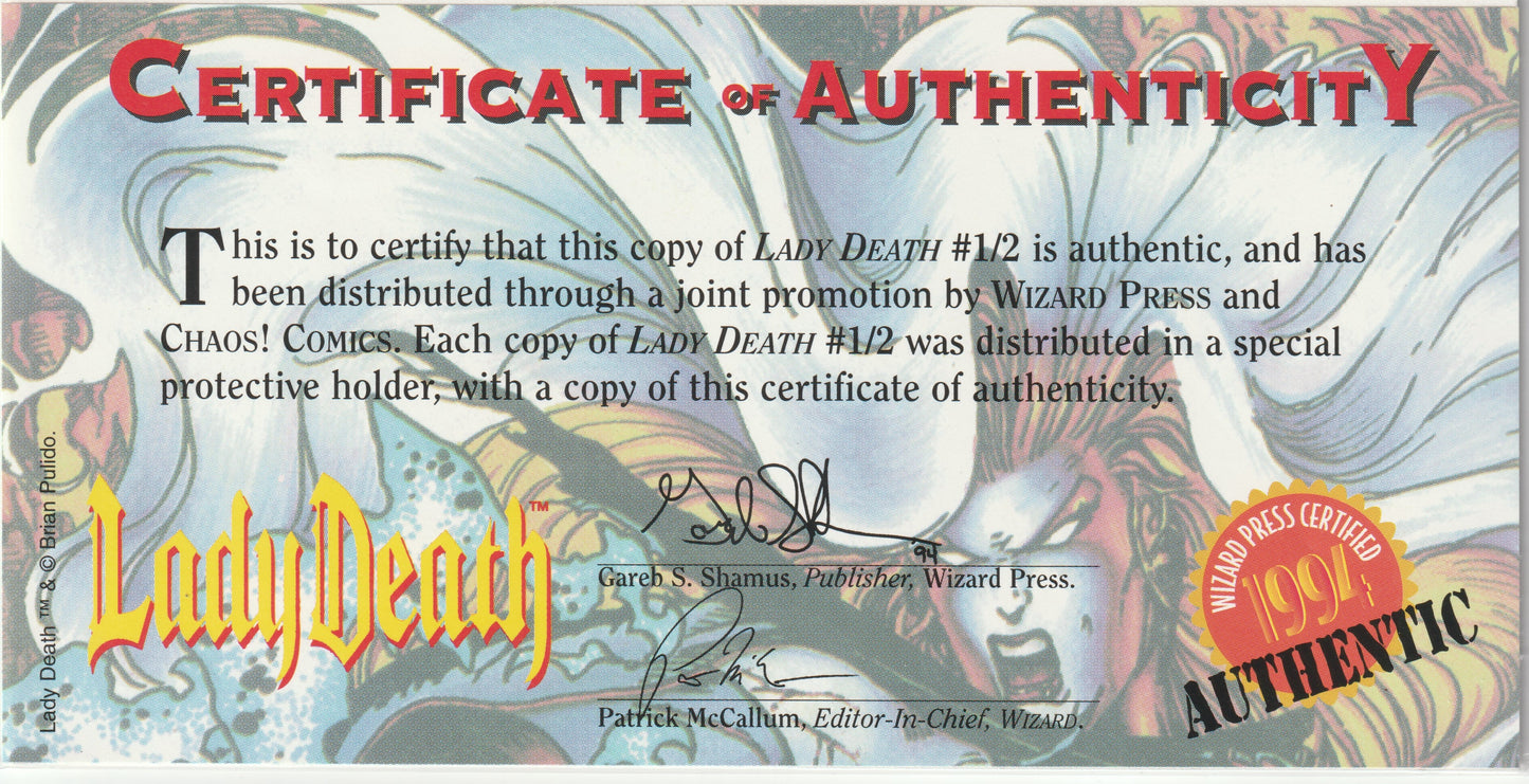 Lady Death #1/2 – Wizard Press Limited Edition (1994) (FN/VF)