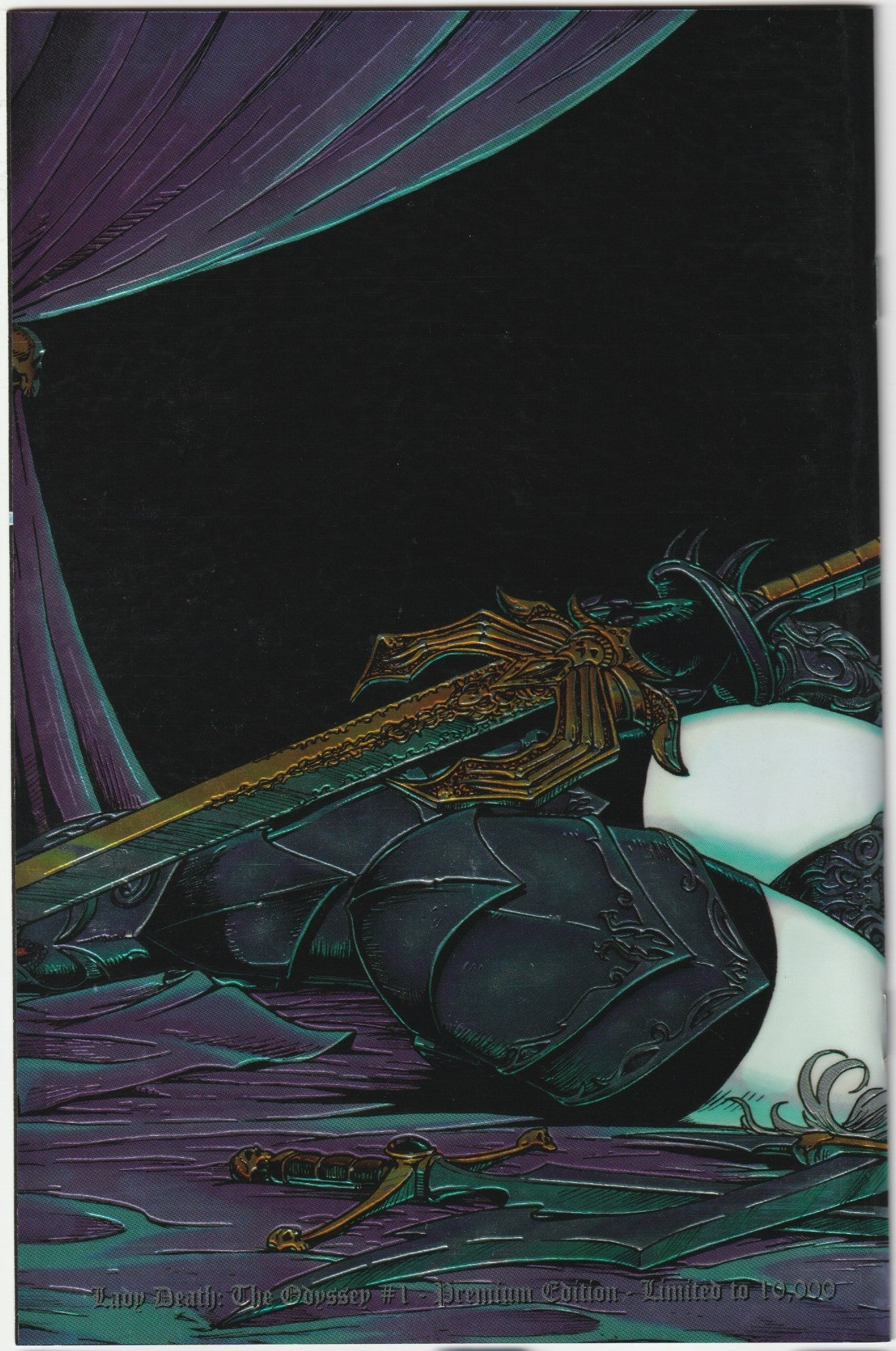 Lady Death: The Odyssey #1 (of 4) – Chromium Wraparound Cover, Signed with COA