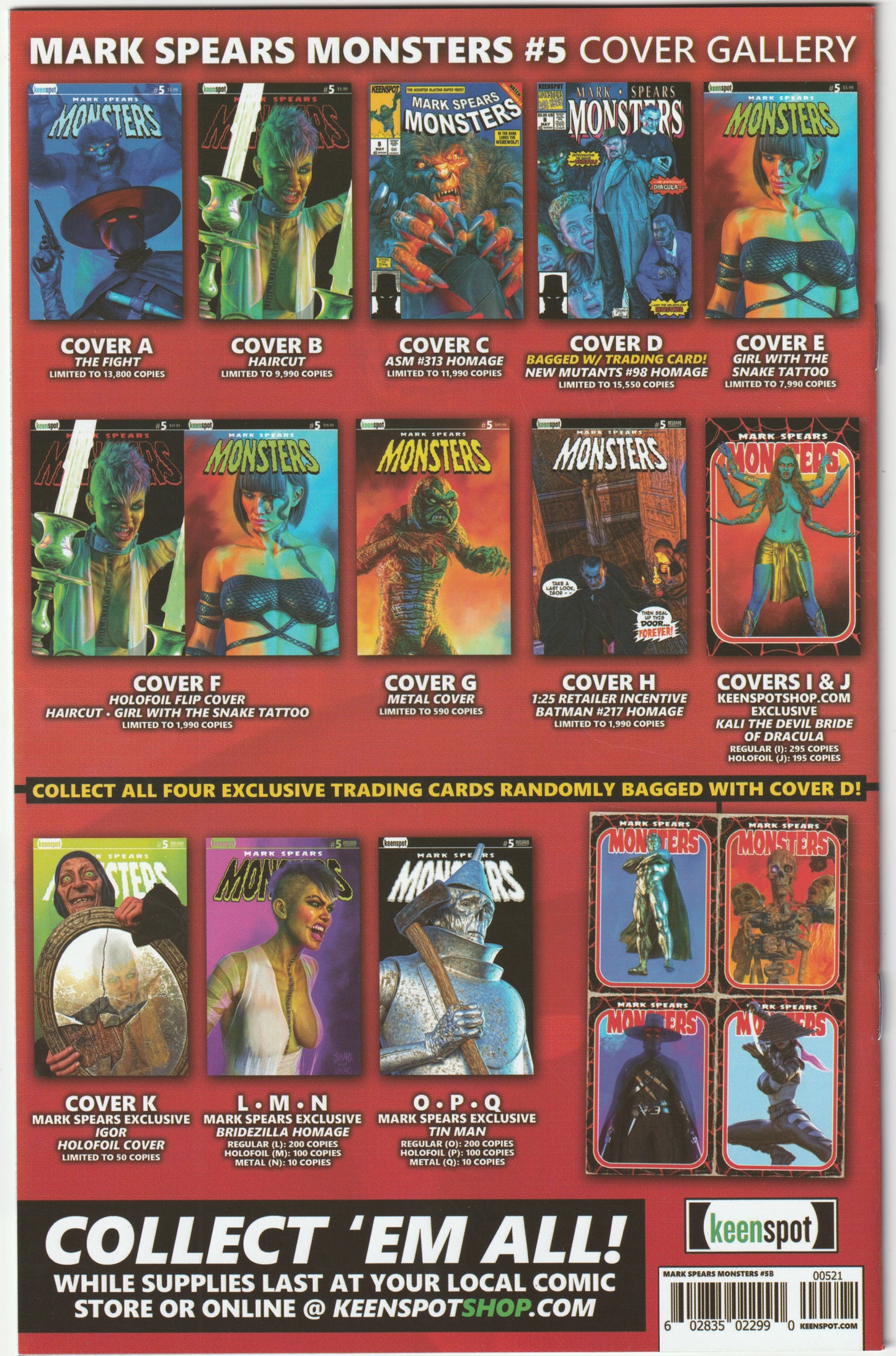 Mark Spears Monsters #5 (First Printing, Haircut Cover B, NM/NM+) Copy #2