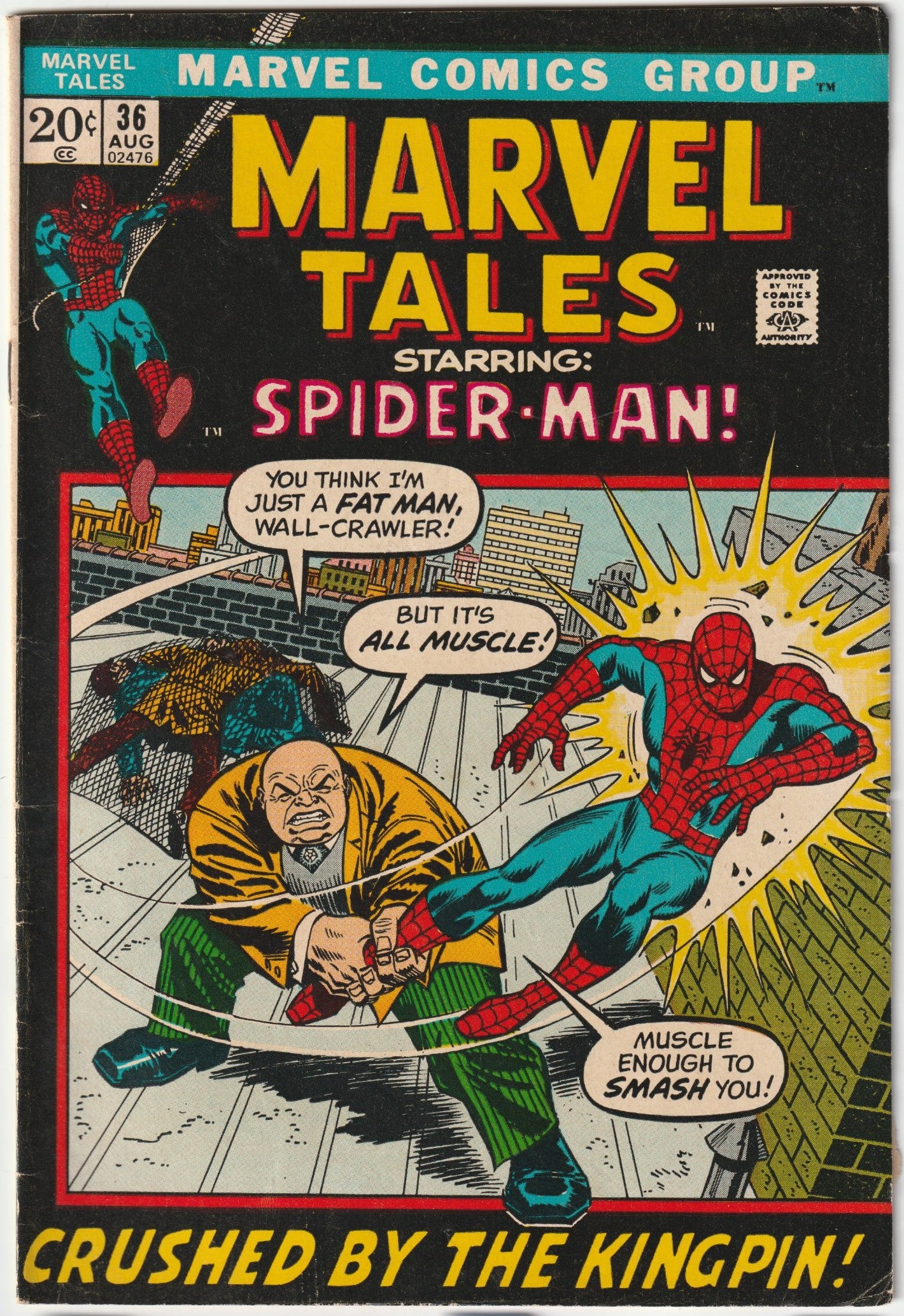 Front cover of Marvel Tales Featuring Spider-Man #36 with Spider-Man and Kingpin